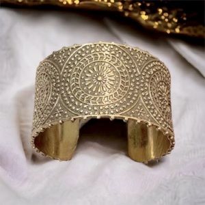 LUCKY BRAND Cuff Bracelet Bohemian Gold Tone